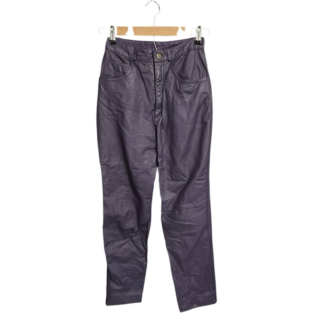 Creative Force Vintage Leather High Rise Pants Purple Size 9